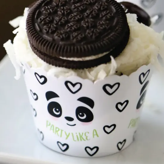 Big Dot of Happiness Party Like a Panda Bear - Baby Shower or Birthday Party Decorations - Party Cupcake Wrappers - Set of 12 {6}