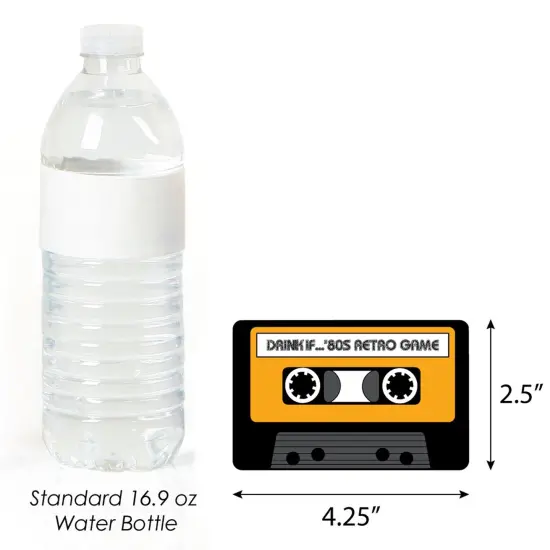 Big Dot of Happiness Drink If Game - 80's Retro - Totally 1980s Party Game - 24 Count {4}