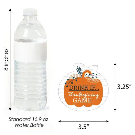 Big Dot of Happiness Drink If Game - Happy Thanksgiving - Fall Harvest Party Game - 24 Count {4}