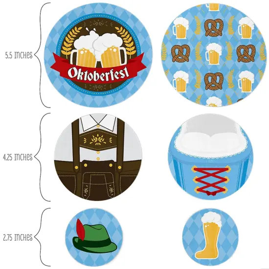 Big Dot of Happiness Oktoberfest - German Beer Festival Giant Circle Confetti - Party Decorations - Large Confetti 27 Count {3}