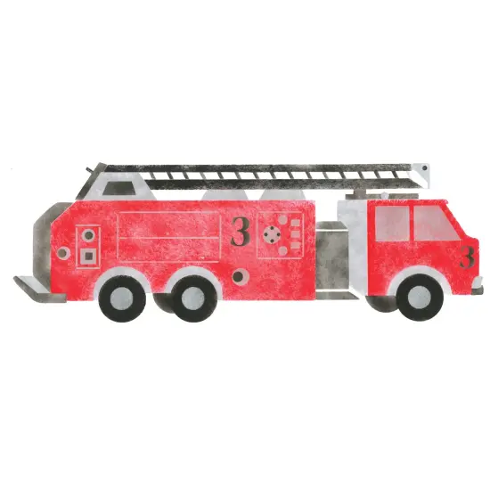 Large Firetruck Wall Stencil | 3306 by Designer Stencils | Reusable Art Craft Stencils for Painting on Walls, Canvas, Wood | Reusable Plastic Paint Stencil for Home Makeover | Easy to Use & Clean Art Stencil {1}