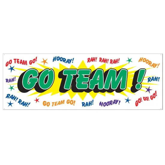 Go Team! Sign Banner (Pack of 12) {1}
