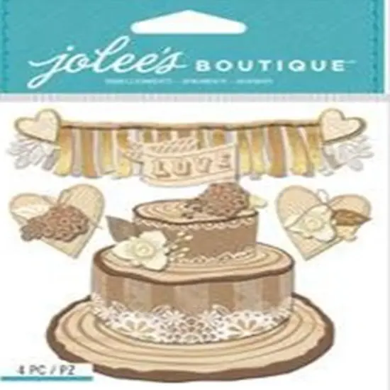 Jolee's Boutique Shimmery Wedding Cake Dimensional Stickers {1}