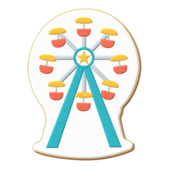 Snowglobe - Gum Ball Machine - Ferris Wheel - PYO - Cookie Cutter 4.75 in, CookieCutter.com, Tin Plated Steel, Handmade in the USA {2}