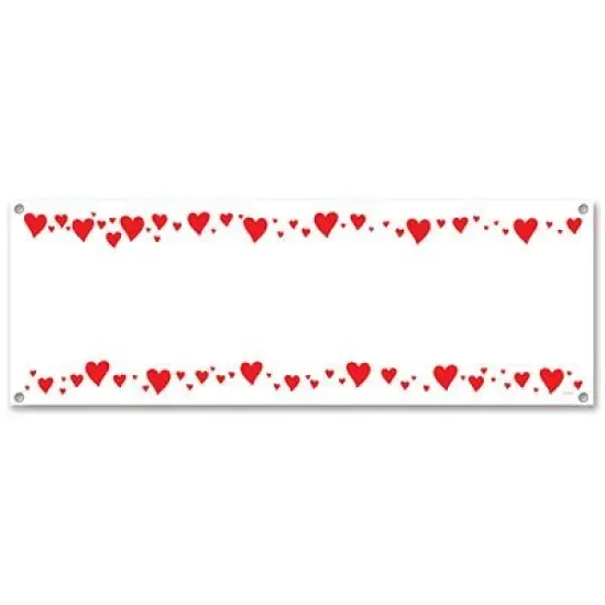 Hearts Sign Banner (Pack of 12) {1}