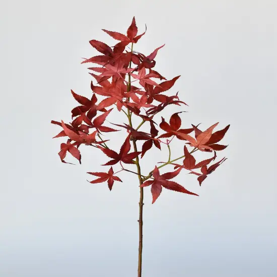 27" Faux Japanese Maple Leaf Stem {2}