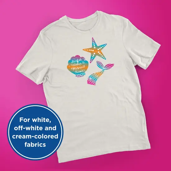 Printworks Glitter Light Fabric Transfers, for White/Light-Colored Fabrics, 4 Sheets, Inkjet, 8.5 x 11, (00535) {3}