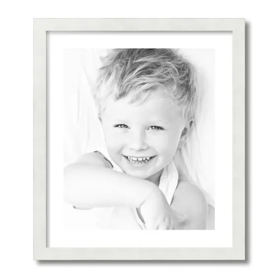 ArtToFrames 19x22" Matted Picture Frame with 15x18" Single Mat Photo Opening Framed in 1.25" White and 2" Mat (FWM-3966-19x22) {4}