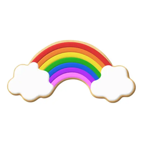 Rainbow with Clouds Cookie Cutter 4.5 in, CookieCutter.com, Tin Plated Steel, Handmade in the USA {3}