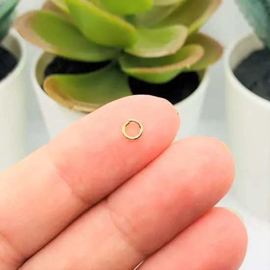 100, 500 or 1,000 Pieces: 4 mm KC Gold/Light Gold Open Jump Rings, 21g {3}