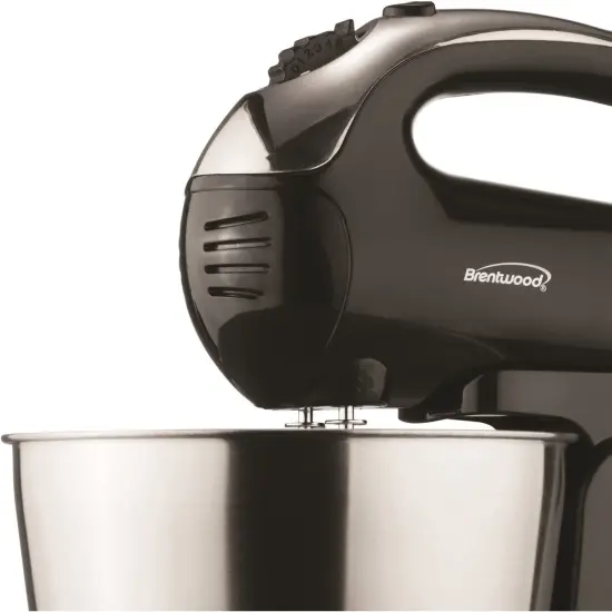 Brentwood 5-SPEED STAND MIXER - BLK/SS {3}