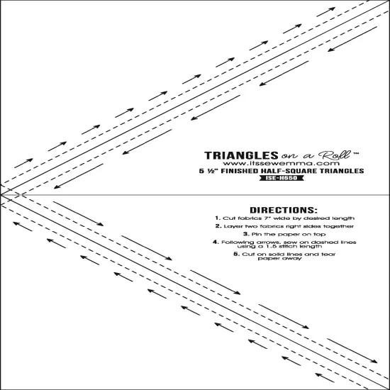 It's Sew Emma Half-Square Triangles On A Roll-50' 5.50" Finished Size {4}