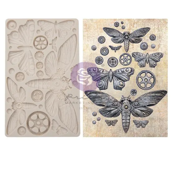 Finnabair Decor Moulds 5"X8"-Mecha Moth {3}