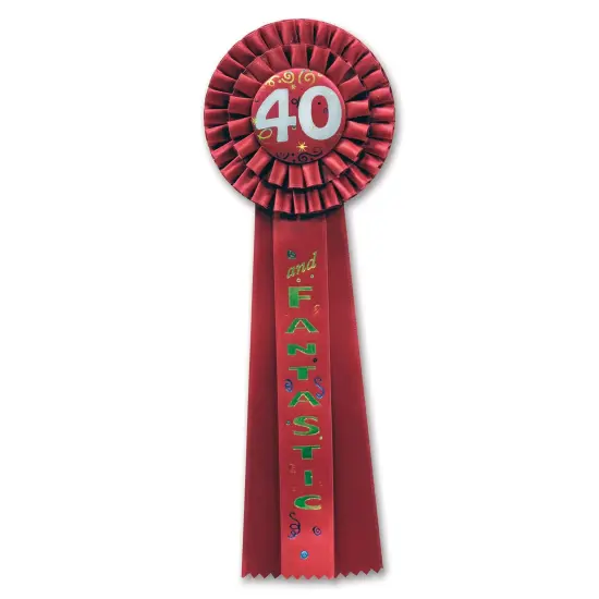 40 & Fantastic Deluxe Rosette (Pack of 3) {1}