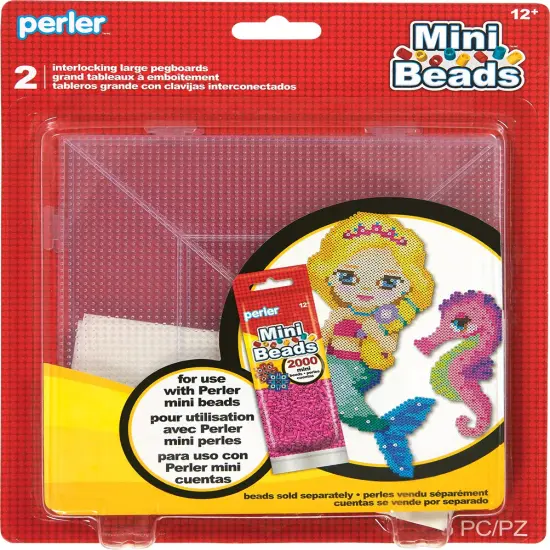 Perler Mini Bead Large Interlocking Pegboards 2/Pkg {1}