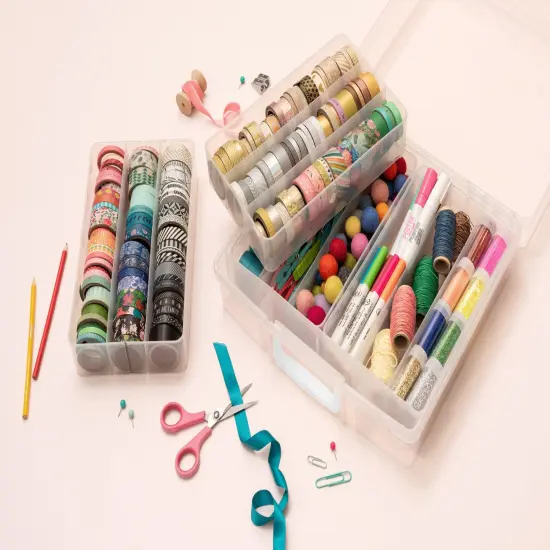 We R Washi Translucent Plastic Storage Bin-14"X13"X4.375" Case {6}