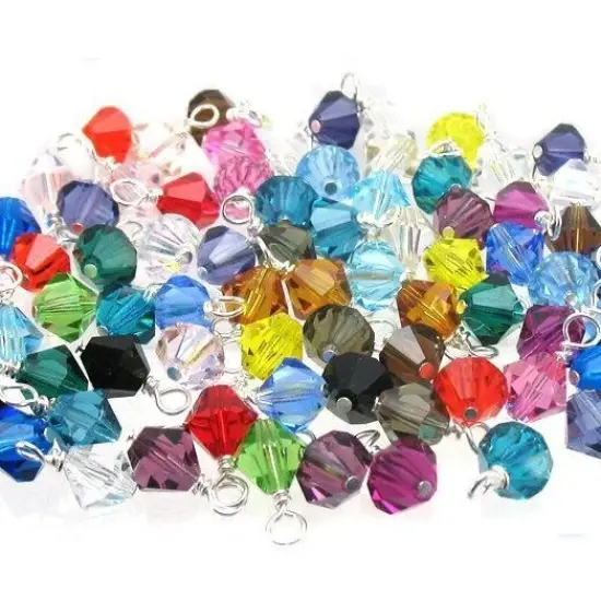 Wholesale Crystal Bicone Bead Charms, 500 pc Bulk Mixed Colors in 4mm 5mm and 6mm, Adorabilities {2}