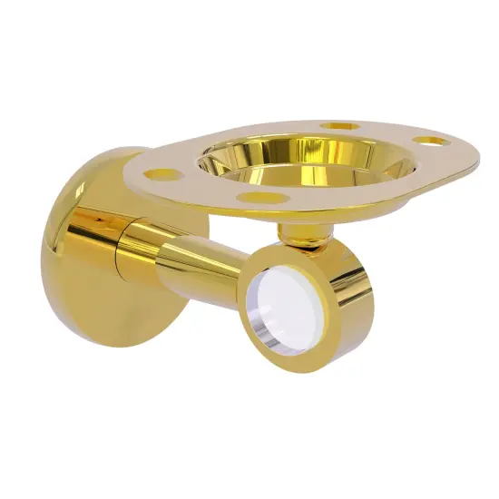 Clearview Collection Tumbler And Toothbrush Holder - Polished Brass {1}