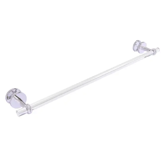 Clearview Collection 30 Inch Shower Door Towel Bar With Twisted Accents - Polished Chrome {1}