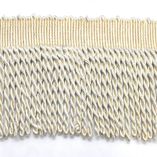 Belagio Bullion Fringe Trim, 4" Wide, Softer Collection, 15 Yards, Beige {1}