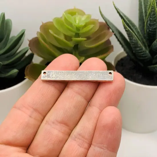 4 or 20 Pieces: Silver Witch Wiccan Bar Connector Charms {4}