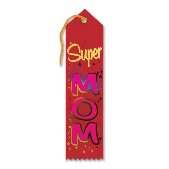 Super Mom Award Ribbon (Pack of 6) {1}