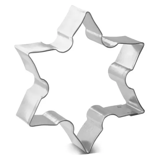 Snowflake Ninja Star Cookie Cutter 3.5 in, CookieCutter.com, Tin Plated Steel, Handmade in the USA {1}