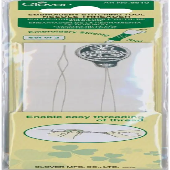Clover Embroidery Stitching Tool Needle Threaders-2/Pkg {1}