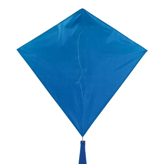 In the Breeze 3294 - Blueberry 30 Inch Diamond Kite - Solid Blue, Fun, Easy Flying Kite {1}