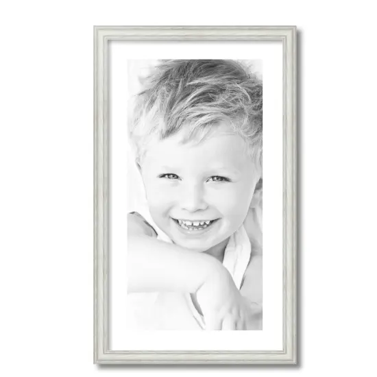 ArtToFrames 16x28" Matted Picture Frame with 12x24" Single Mat Photo Opening Framed in 1.25" White and 2" Mat (FWM-4098-16x28) {4}