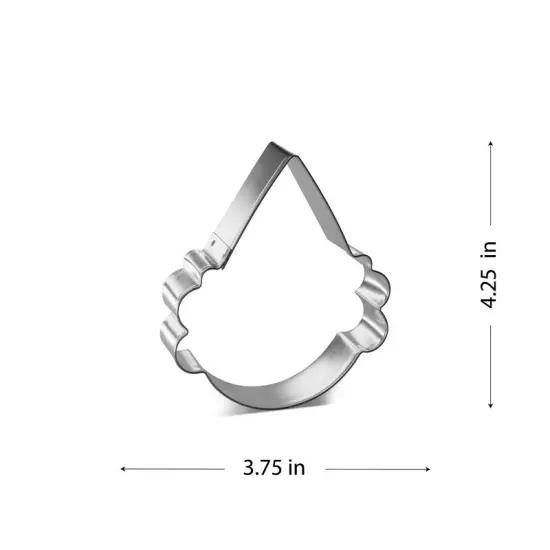 Clown Face Cookie Cutter 4.25 in, CookieCutter.com, Tin Plated Steel, Handmade in the USA {2}