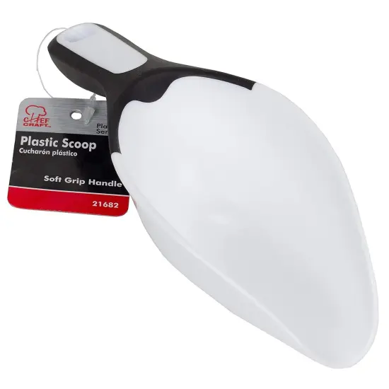 Chef Craft Durable Plastic 1 Cup Scoop with Comfort Grip Handle - Great for Pet Food, Dry Goods and Ice {3}