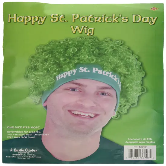 Happy St Patrick's Day Wig (Pack of 12) {1}