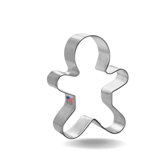 Gingerbread Man Cookie Cutter 3.5 in, CookieCutter.com, Tin Plated Steel, Handmade in the USA {1}