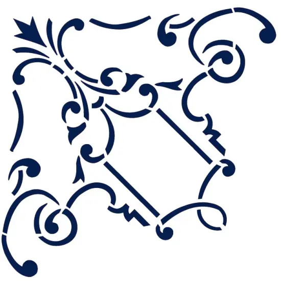 Filagree Corner Medallion Wall Stencil | 2732R by Designer Stencils | Mandala & Medallion Stencils | Reusable Art Craft Stencils for Painting on Walls, Canvas, Wood | Reusable Plastic Paint Stencil for Home Makeover | Easy to Use & Clean Art Stencil {1}