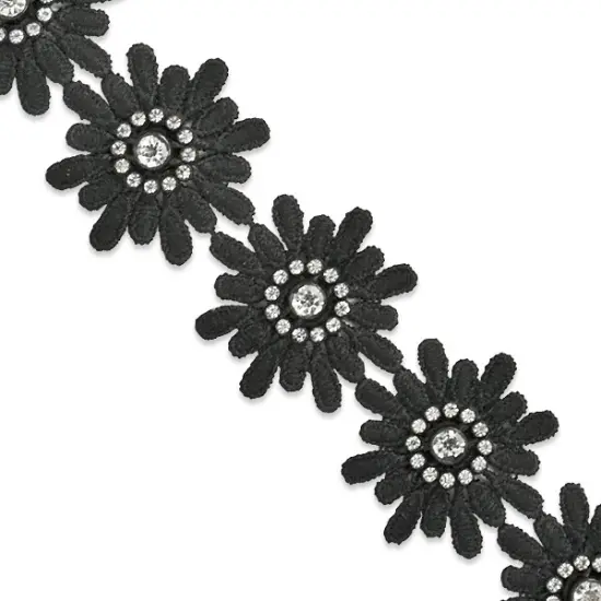 5 Yards of Krystal Rhinestone Daisy Flower Trim | 5 yard cut {1}