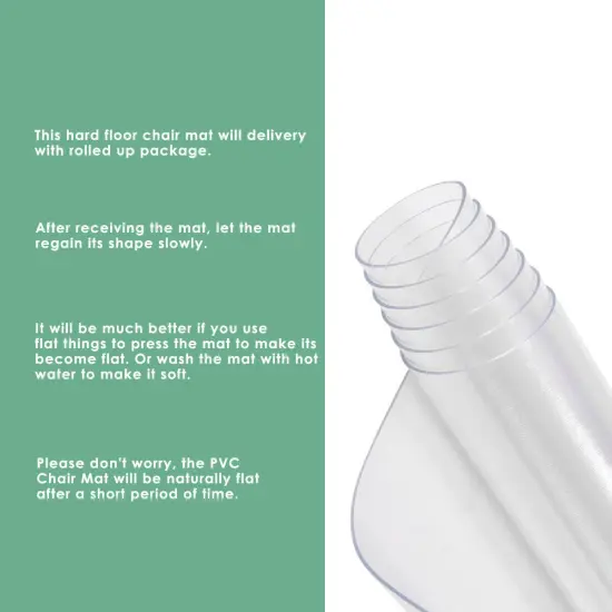 Costway 47'' x 47'' PVC Chair Floor Mat Floors Protector Home Office {4}