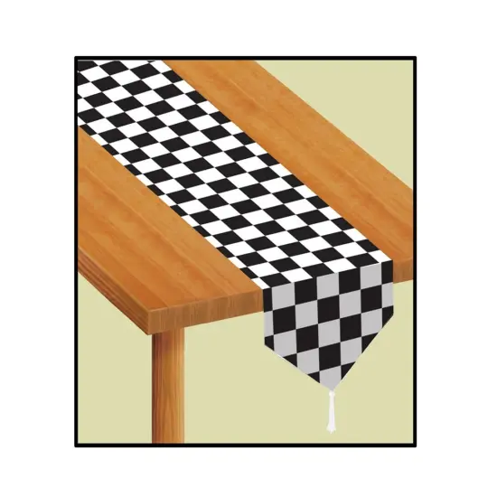 Printed Checkered Table Runner (Pack of 12) {1}