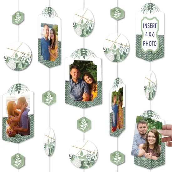 Big Dot of Happiness Boho Botanical - Greenery Party Vertical Photo Garland 35 Pieces {1}