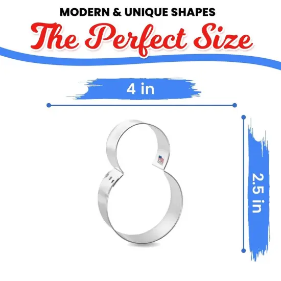 Snowman or Monster Eyes Cookie Cutter 4 in, CookieCutter.com, Tin Plated Steel, Handmade in the USA {2}