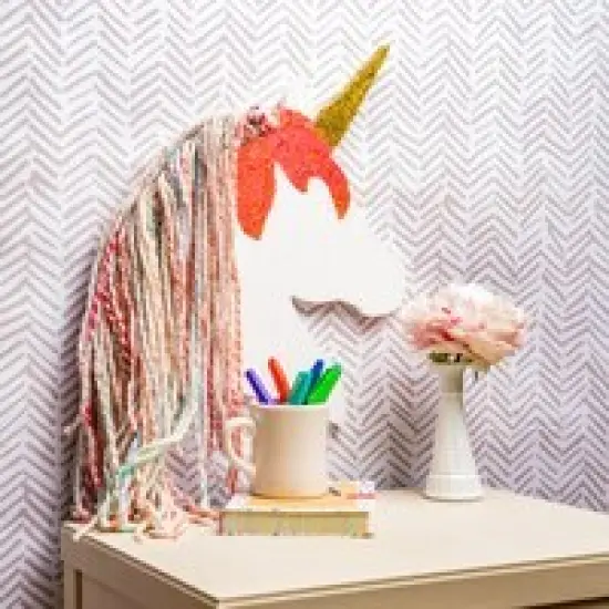 17 in. Unfinished Fiber Art Unicorn {3}