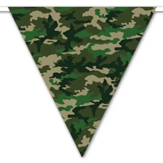Camo Pennant Banner (Pack of 12) {1}