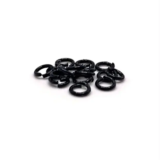 100, 500 or 1,000 Pieces: 4 mm Black Open Jump Rings, 21g {1}