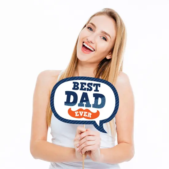 Big Dot of Happiness Happy Father's Day - We Love Dad Party Photo Booth Props Kit - 20 Count {4}