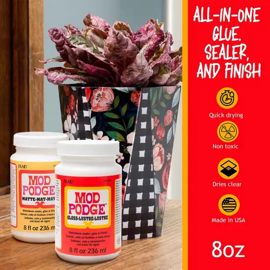 Mod Podge Bundle, 8 Ounce Gloss and Matte Medium, Pixiss Mod Podge Accessories {5}
