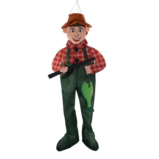 In the Breeze Fisher Fred 3D Wind Friend - Outdoor Fisherman Hanging Decoration {1}