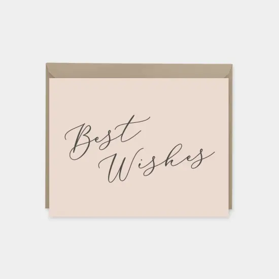 Best Wishes Cards, Calligraphy Card Set, {6}