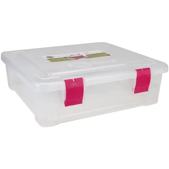 Creative Options File Tub-17"X15"X5" Clear W/Magenta {2}