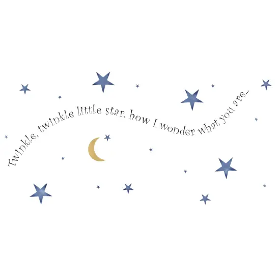 Twinkle, Twinkle Star Wall Stencil | 3077 by Designer Stencils | Word & Phrase Stencils | Reusable Art Craft Stencils for Painting on Walls, Canvas, Wood | Reusable Plastic Paint Stencil for Home Makeover | Easy to Use & Clean {1}