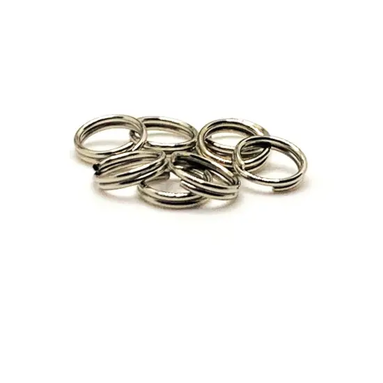 100, 500 or 1,000 Pieces: 6 mm Rhodium Silver Split Double Jump Rings {1}